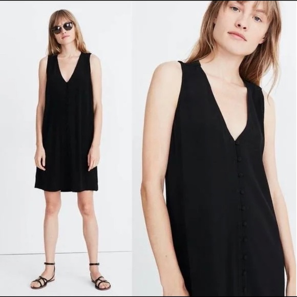 Madewell Dresses & Skirts - Madewell Black Button Front Dress